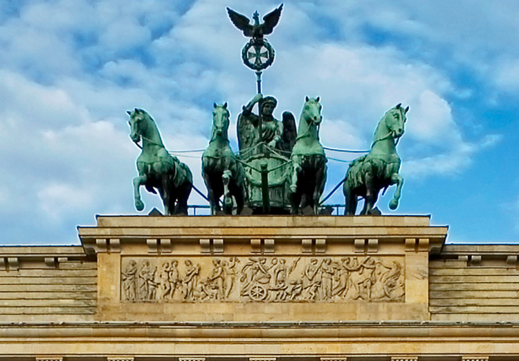 Wall Mural Urban architecture of Berlin - Brandenburg Gate and sky with clouds 97223 additionalImage 3