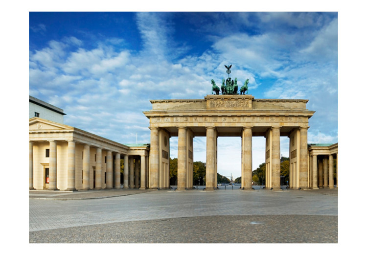 Wall Mural Urban architecture of Berlin - Brandenburg Gate and sky with clouds 97223 additionalImage 1