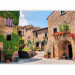 Wall Mural Street in Tuscany - Italian town with brick houses and flowers 97323 additionalThumb 1