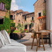 Wall Mural Street in Tuscany - Italian town with brick houses and flowers 97323 additionalThumb 4