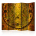 Room Divider Mandala: Golden Strength II - oriental golden mandala in Zen motif 98123