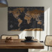 Canvas Brown World Map (FR) (1-piece) - Map with French Texts 106233 additionalThumb 9
