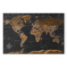 Canvas Brown World Map (FR) (1-piece) - Map with French Texts 106233 additionalThumb 7