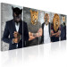 Canvas Print Different Faces (5-piece) - People with Animal Heads in Banksy Style 106733 additionalThumb 2