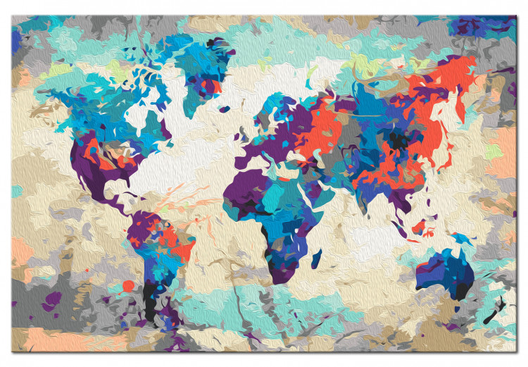 Paint by Number Kit World Map (Blue & Red) 107133 additionalImage 6