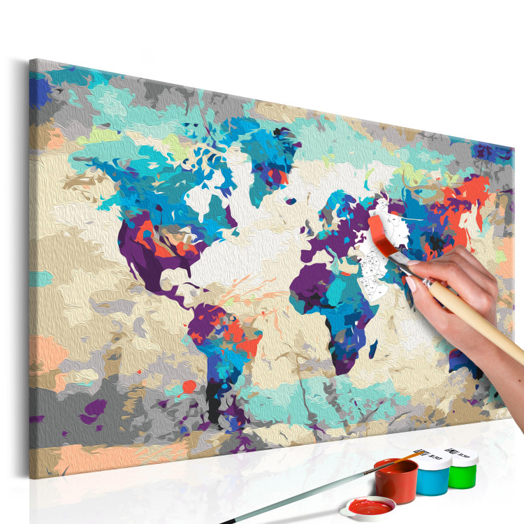 Paint by Number Kit World Map (Blue & Red) 107133 additionalImage 3