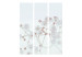 Room Separator White Flowers - natural flowers with a slightly pink stem on a white background 113933 additionalThumb 3