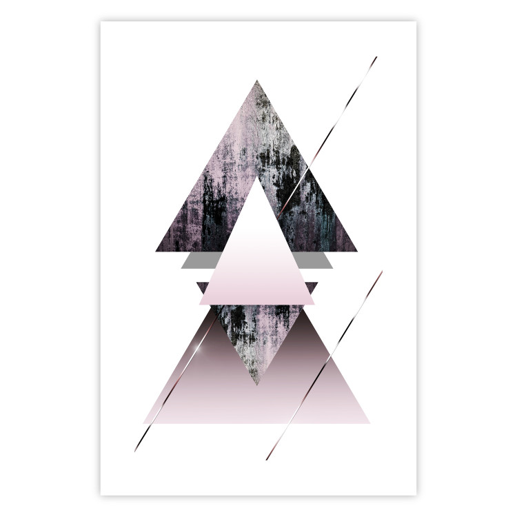 Poster Pyramid - geometric abstraction with triangles on a solid background 114433 additionalImage 25