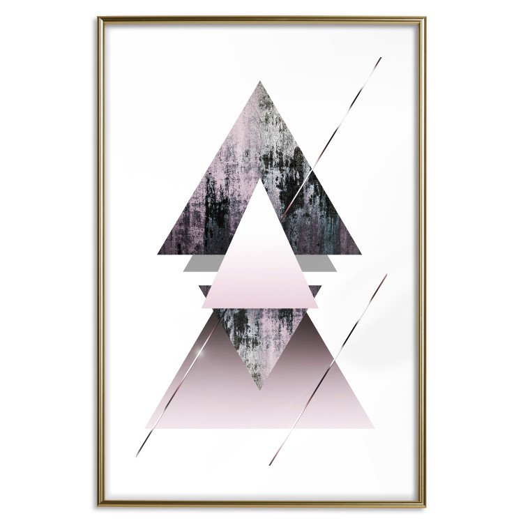 Poster Pyramid - geometric abstraction with triangles on a solid background 114433 additionalImage 16