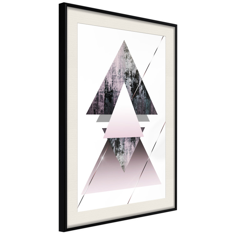 Poster Pyramid - geometric abstraction with triangles on a solid background 114433 additionalImage 4