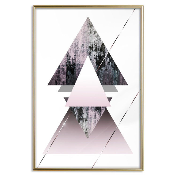 Poster Pyramid - geometric abstraction with triangles on a solid background 114433 additionalImage 20