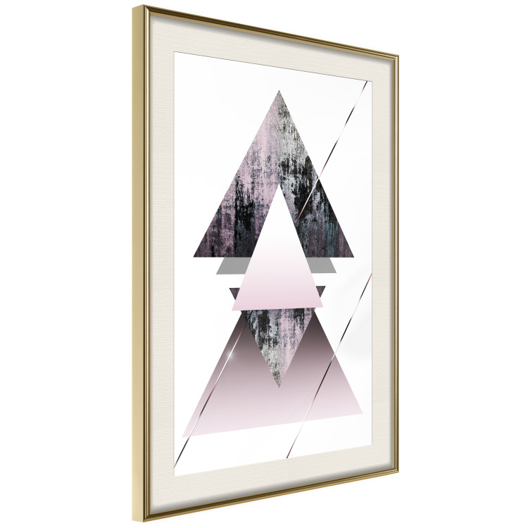 Poster Pyramid - geometric abstraction with triangles on a solid background 114433 additionalImage 3