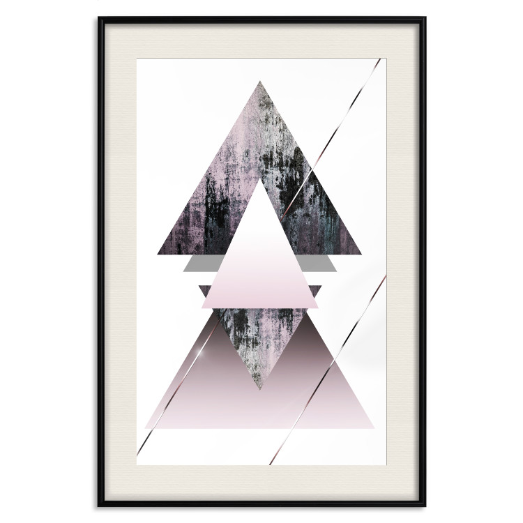 Poster Pyramid - geometric abstraction with triangles on a solid background 114433 additionalImage 18