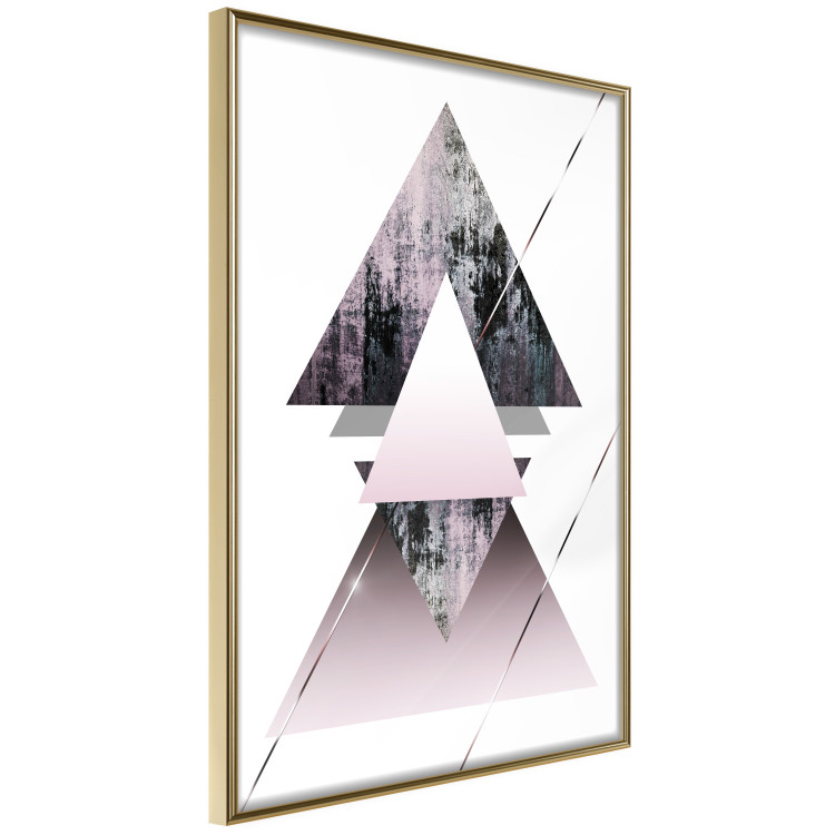 Poster Pyramid - geometric abstraction with triangles on a solid background 114433 additionalImage 14