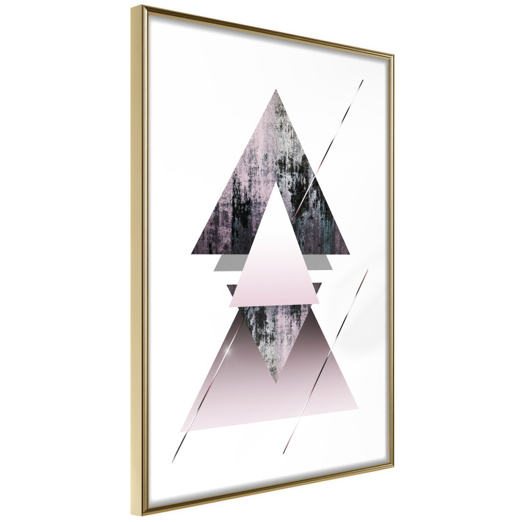 Poster Pyramid - geometric abstraction with triangles on a solid background 114433 additionalImage 9