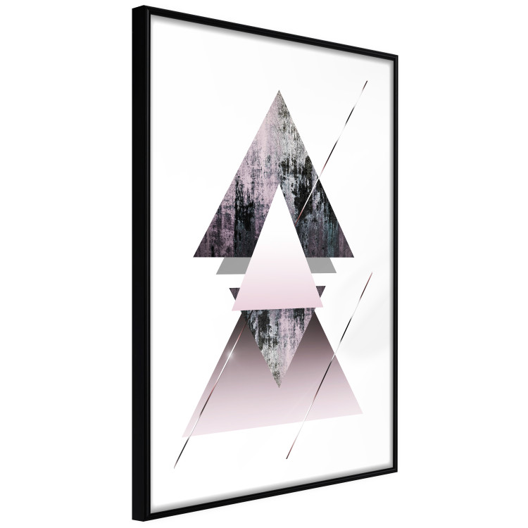 Poster Pyramid - geometric abstraction with triangles on a solid background 114433 additionalImage 11
