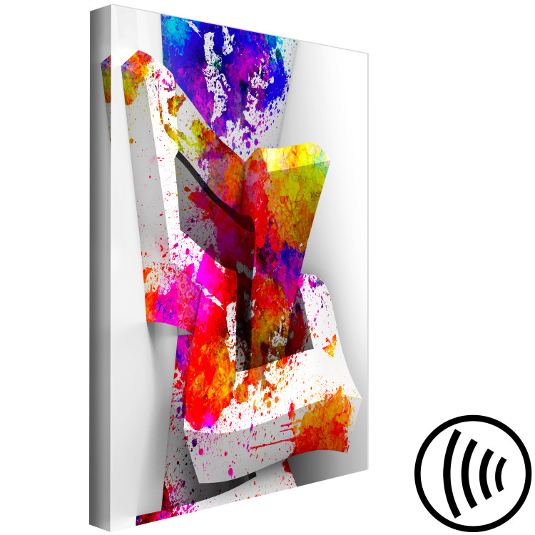 Canvas Art Print 3D Space (1-part) - Colorful World of Abstract Forms 115033 additionalImage 6