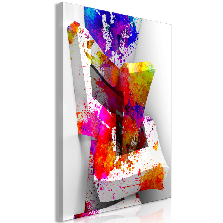 Canvas Art Print 3D Space (1-part) - Colorful World of Abstract Forms 115033 additionalImage 2