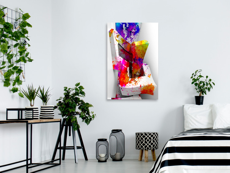 Canvas Art Print 3D Space (1-part) - Colorful World of Abstract Forms 115033 additionalImage 3