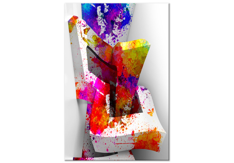 Canvas Art Print 3D Space (1-part) - Colorful World of Abstract Forms 115033