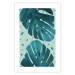 Poster Moistened Leaves - green composition with tropical perforated leaves 116933 additionalThumb 25