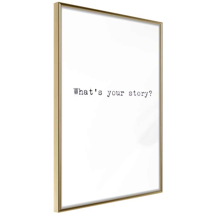 Wall Poster What's your story? - black and white minimalist composition with text 117033 additionalImage 12