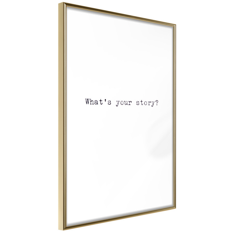 Wall Poster What's your story? - black and white minimalist composition with text 117033 additionalImage 8
