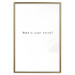 Wall Poster What's your story? - black and white minimalist composition with text 117033 additionalThumb 14