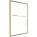 Wall Poster What's your story? - black and white minimalist composition with text 117033 additionalThumb 12