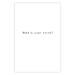 Wall Poster What's your story? - black and white minimalist composition with text 117033 additionalThumb 19