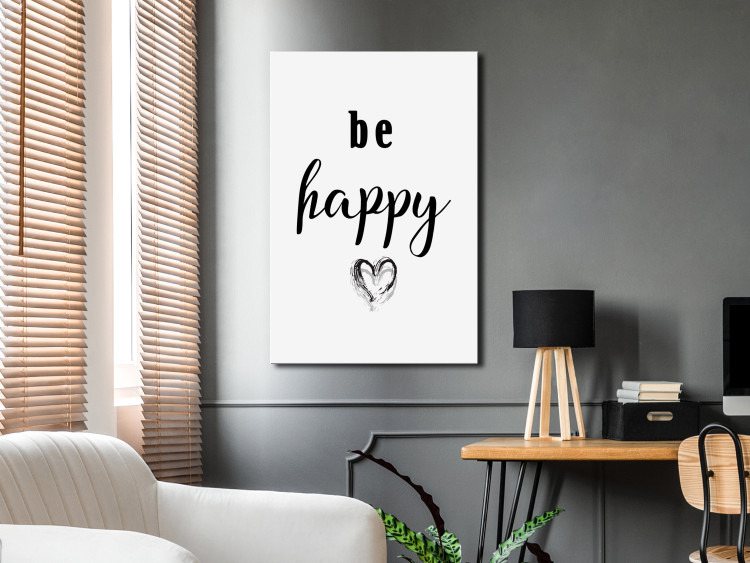 Canvas Art Print Be Happy (1 Part) Vertical 117933 additionalImage 3