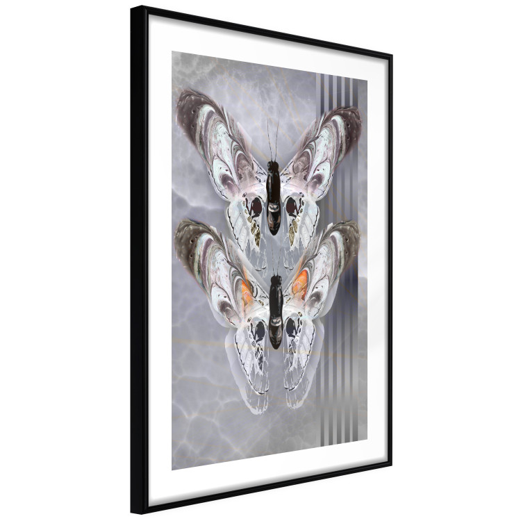 Poster Pair of Butterflies - modern composition with insects on a non-uniform background 118333 additionalImage 11