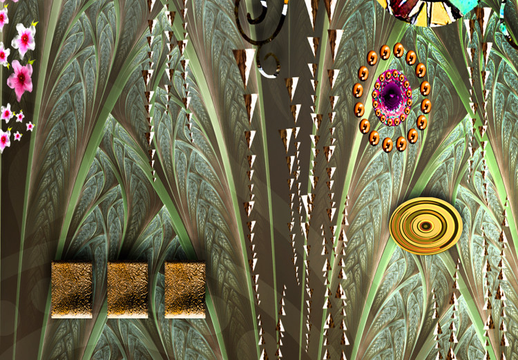 Canvas Print Colorful Tree with Patterns (4-part) - Gustav Klimt's Spirals 118433 additionalImage 5