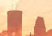 Poster City Heat - composition in warm colors with architecture against a sky 119033 additionalThumb 9