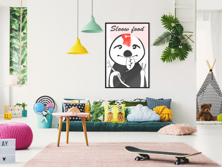 Wall Poster Sloth Trendsetter - English texts and leaf-eating animal 122933 additionalImage 5
