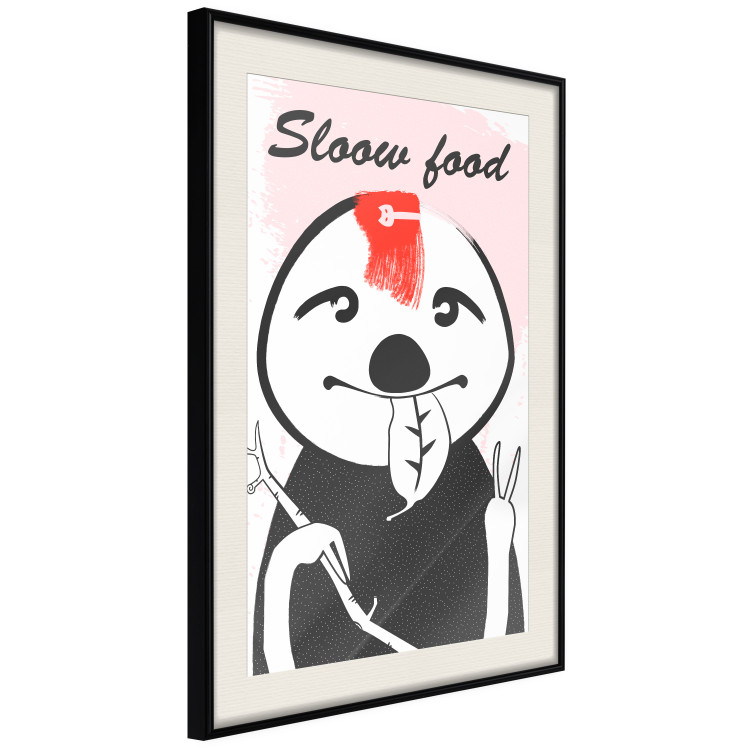 Wall Poster Sloth Trendsetter - English texts and leaf-eating animal 122933 additionalImage 3