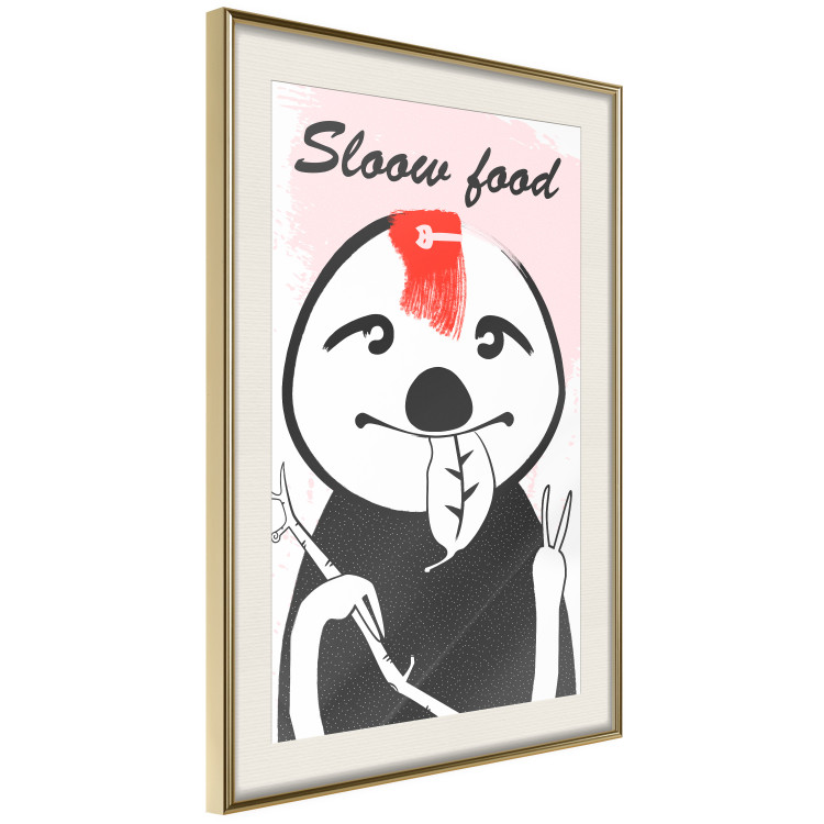 Wall Poster Sloth Trendsetter - English texts and leaf-eating animal 122933 additionalImage 2