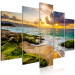 Canvas Print Turquoise Sea (5 Parts) Wide 123333 additionalThumb 2