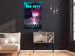 Canvas On a dance floor in Disco rhythm - graphic with woman and English sign 123633 additionalThumb 3