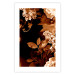 Poster September Night - flowers and leaves in autumn colors on black background 123933 additionalThumb 19