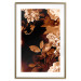 Poster September Night - flowers and leaves in autumn colors on black background 123933 additionalThumb 14