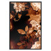Poster September Night - flowers and leaves in autumn colors on black background 123933 additionalThumb 18