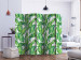 Room Divider Screen Long Leaves II (5-piece) - tropical plants on a white background 124033 additionalThumb 2