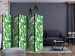 Room Divider Screen Long Leaves II (5-piece) - tropical plants on a white background 124033 additionalThumb 4