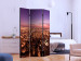 Room Divider Chicago Skyline (3-piece) - city architecture under the night sky 124233 additionalThumb 2