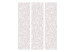 Room Divider Colorless Leaves (3-piece) - light composition with a plant motif 124333 additionalThumb 3