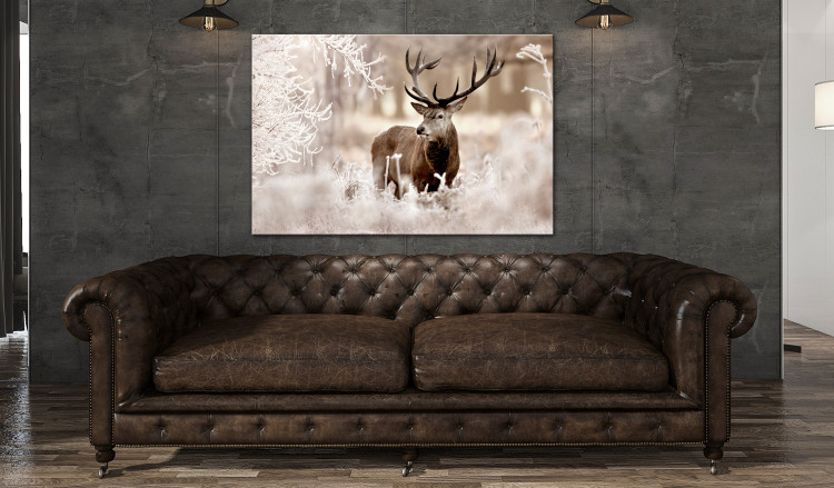 Large canvas print Deer in Sepia [Large Format] 125533 additionalImage 5