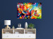 Poster Colorful Rhinoceroses - multicolored animals against a background of rainbow abstraction 127033 additionalThumb 2
