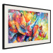 Poster Colorful Rhinoceroses - multicolored animals against a background of rainbow abstraction 127033 additionalThumb 2