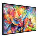 Poster Colorful Rhinoceroses - multicolored animals against a background of rainbow abstraction 127033 additionalThumb 11